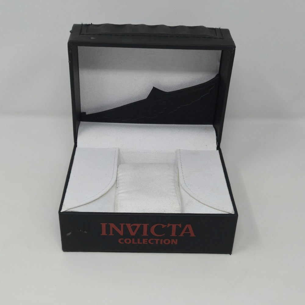 EMPTY Invicta Watch Box Black Wave Case - PEELING‎ EXTERIOR - For Parts/Storage